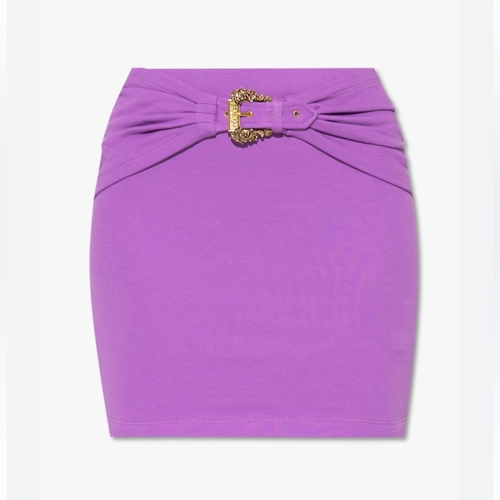 VERSACE JEANS COUTURE Baroque Buckle Miniskirt